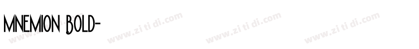 Mnemion Bold字体转换